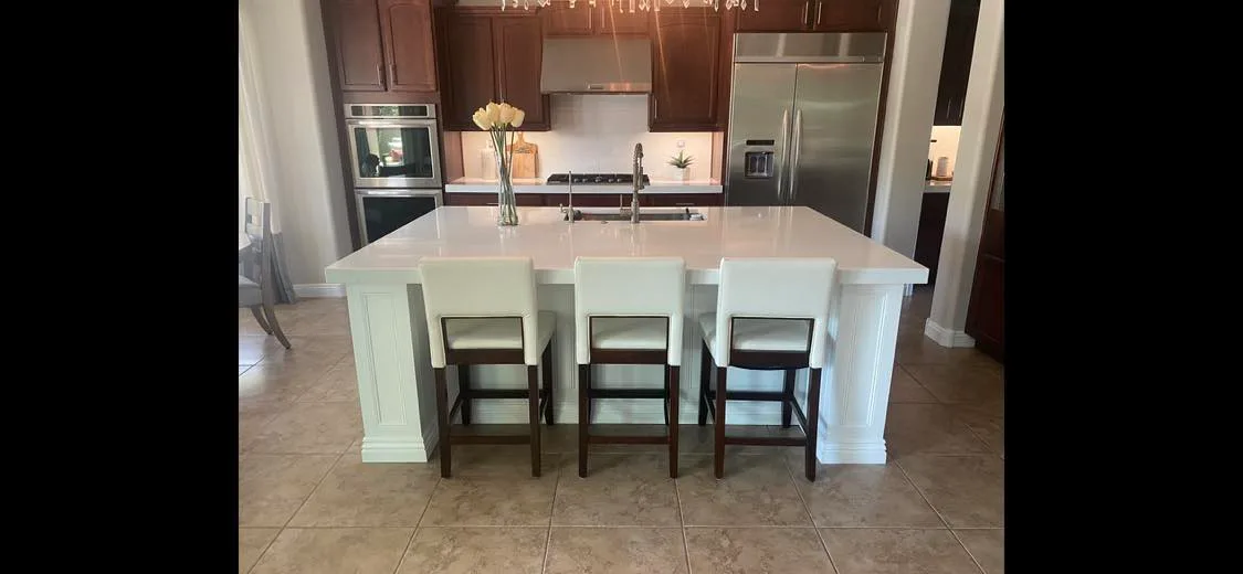Modern kitchen backsplash and counter detail
